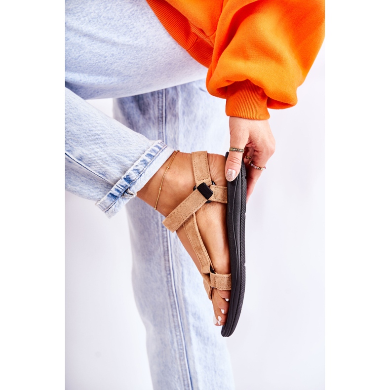 PM1 Sandálias esportivas femininas de camurça Harris bege escuro 2