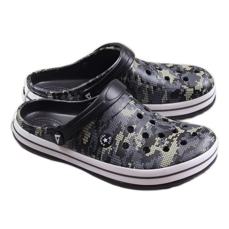 Chinelos camuflados pretos American Club M AM579A 1