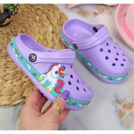 Chinelos de piscina American Club Jr.AM899B roxo 1