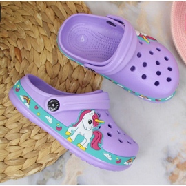 Chinelos de piscina American Club Jr.AM899B roxo 2