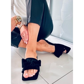 Chinelos de sola quadrada preta Nisha preto 1