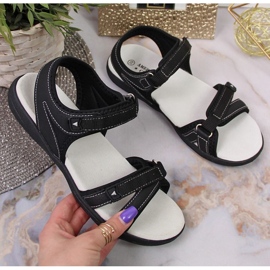 Sandálias esportivas pretas de velcro no American Club preto 1