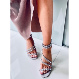 Sandália de salto alto Noelle LT.GRAY cinza 1