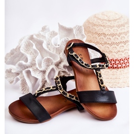 S.Barski Sandália infantil com fivela Black Letto preto 2