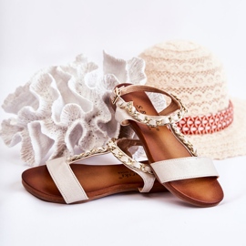 S.Barski Sandália Infantil com Fivela Bege Letto 2