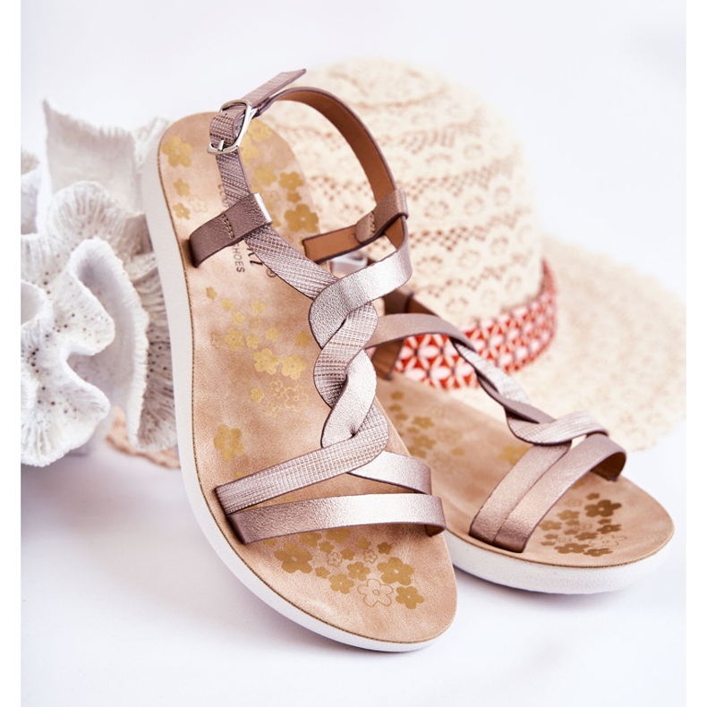 S.Barski Sandálias infantis com fivela prata Dimmel 1