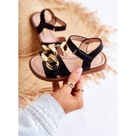 FR1 Sandália infantil com velcro Layra preto ['preto'] 1