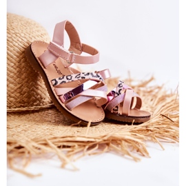 FR1 Sandálias de verão Pink Nelson infantil rosa rosa 1