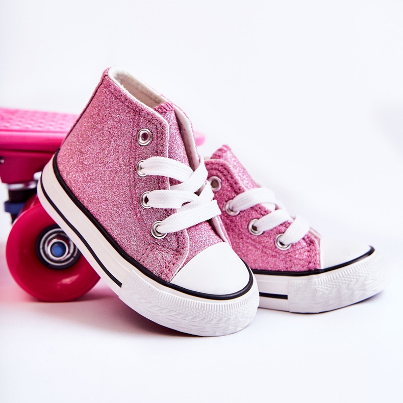 Tênis cano alto Catrina rosa infantil 1