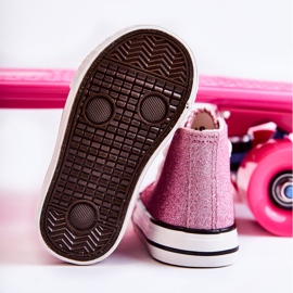 Tênis cano alto Catrina rosa infantil 2