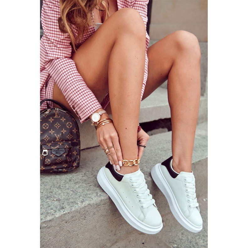 FS3 Calçados esportivos femininos na plataforma preto e branco Eliso 2