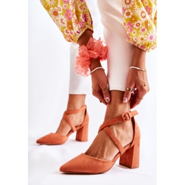 FB1 Sandálias da moda em uma barra de laranja Sinari 1