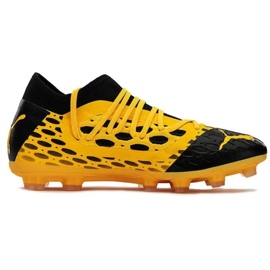 Chuteiras de futebol Puma Future 5.3 Netfit Hg M 105796 02 multicolorido laranjas e vermelhos 1