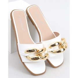 Chinelos com corrente Dalia White branco 1