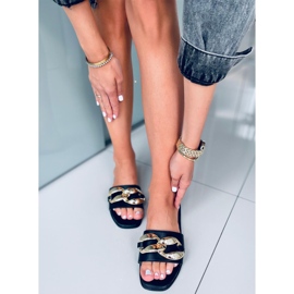 Dalia Black Chinelos com corrente preto 1 Dalia Black Chinelos com corrente preto 1