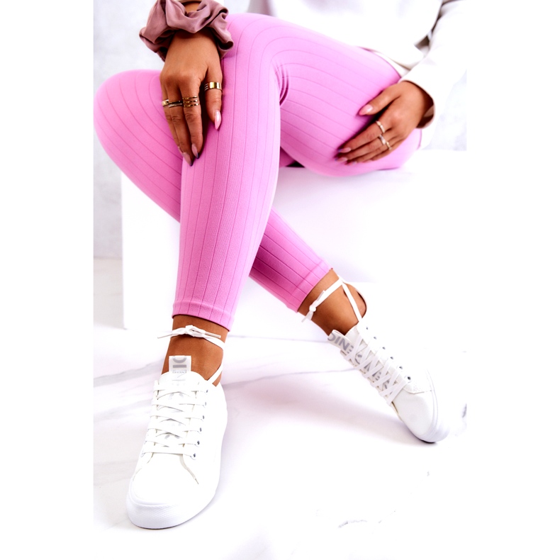 PS1 Tênis feminino de couro branco Mikayla 3