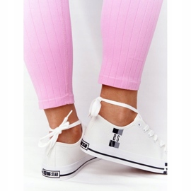 Tênis clássico feminino Big Star HH274109 branco 2