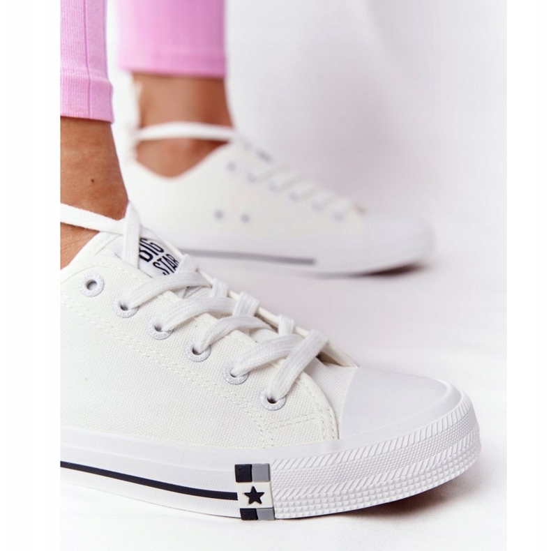 Tênis clássico feminino Big Star HH274109 branco 3