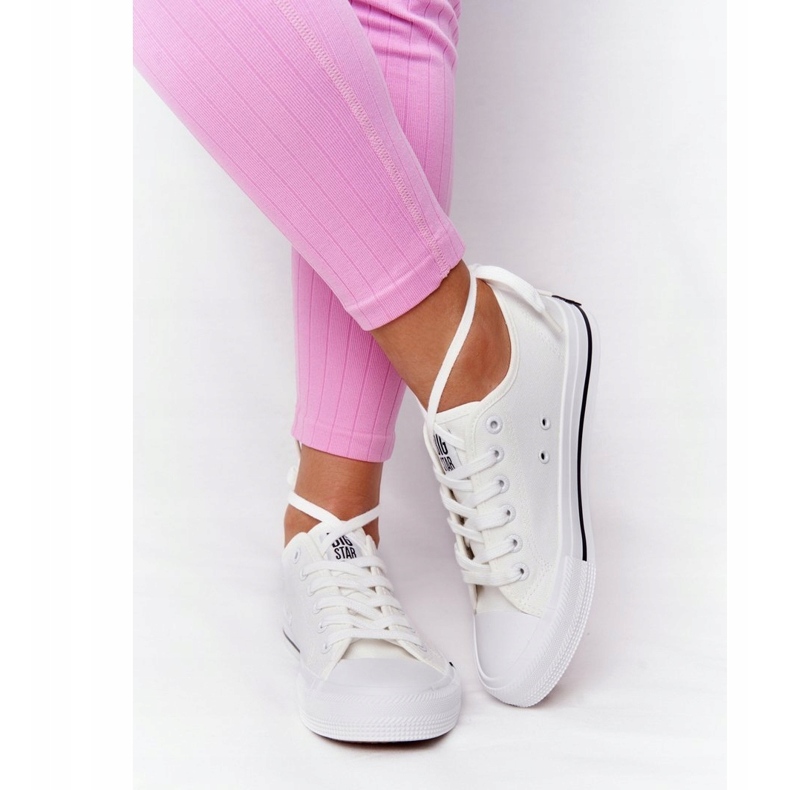 Tênis clássico feminino Big Star HH274109 branco 5