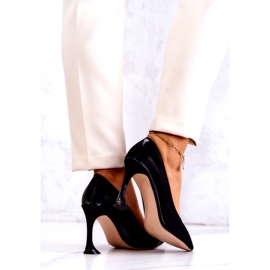 S.Barski Bombas femininas de salto alto de couro ecológico incolor 3