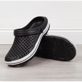 Novidades Pantufas pretas W EVE300A a céu aberto preto 2