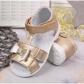 Sandálias de velcro Kornecki Jr KOR6309 dourada dourado 2