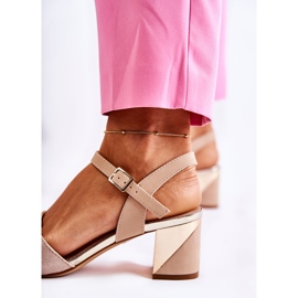 Sergio Leone Sandálias em uma barra rosa e dourado Corane 1