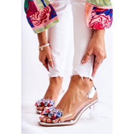 S.Barski Bombas Elegantes com Ornamento Prata Amália incolor 1