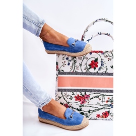 S.Barski Alpargatas femininas clássicas Oresa azul sem cadarço 2