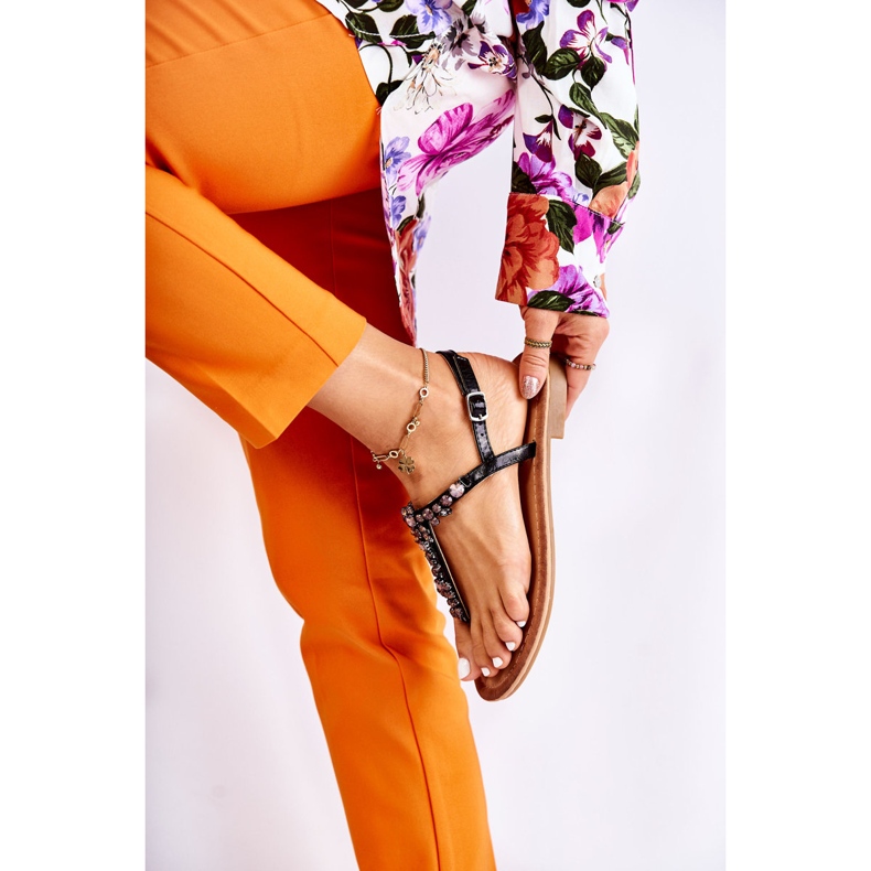 S.Barski Sandálias femininas para o verão preto Margery 2