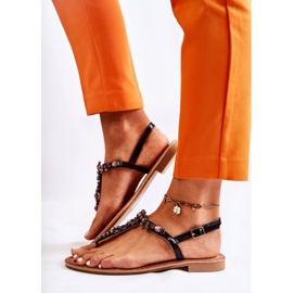 S.Barski Sandálias femininas para o verão preto Margery 1