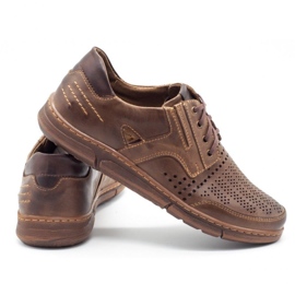 Polbut Sapatos casuais masculinos J55 para o verão, marrom 3