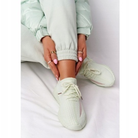 Sapatos esportivos de tênis verdes claros femininos 4