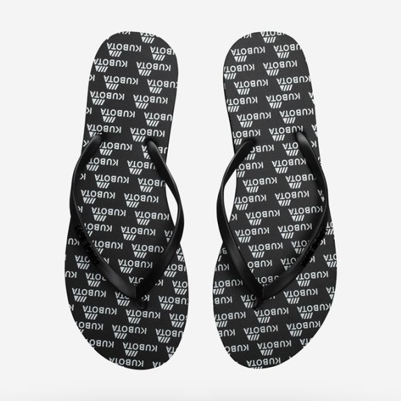 Chinelos de borracha preta Kubota KUB7 preto 1