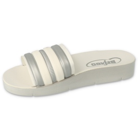 FLIP FLIP DE CRIANÇAS DE FOAM BEFADO 067Y001 Branco com listras cinzas 1