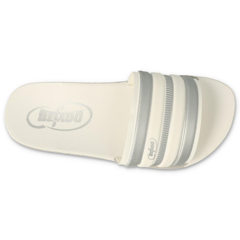FLIP FLIP DE CRIANÇAS DE FOAM BEFADO 067Y001 Branco com listras cinzas 2 FLIP FLIP DE CRIANÇAS DE FOAM BEFADO 067Y001 Branco com listras cinzas 2