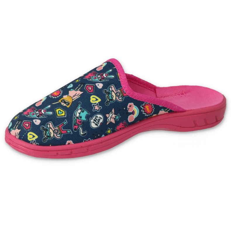 Flippers infantis Befado 707Y423 Aplicações coloridas azul 1