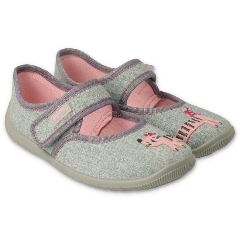 Flippers infantis de Befado com um gatinho 955x006 rosa cinza 1