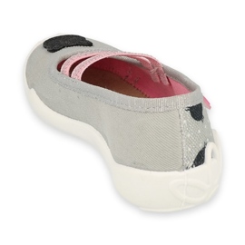 Calçado infantil Befado 116Y302 preto rosa cinza 2