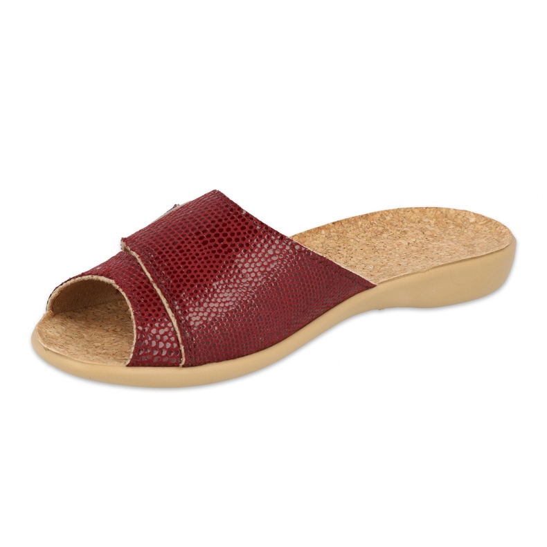 Sapatos femininos Befado pu 265D021 castanho vermelho 1