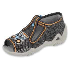 Flippers infantis de Befado 217p111 com aplicação cinza 2 Flippers infantis de Befado 217p111 com aplicação cinza 2
