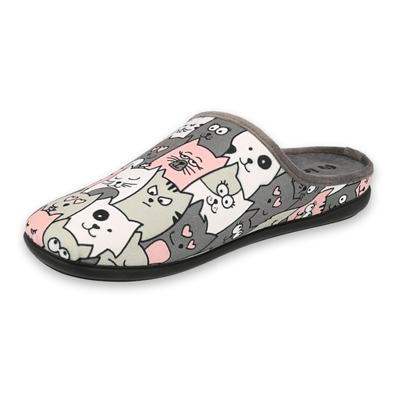 Sapatos femininos Befado 155D200 rosa cinza 2