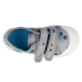 Calçados infantis Befado 907P141 azul cinza 1