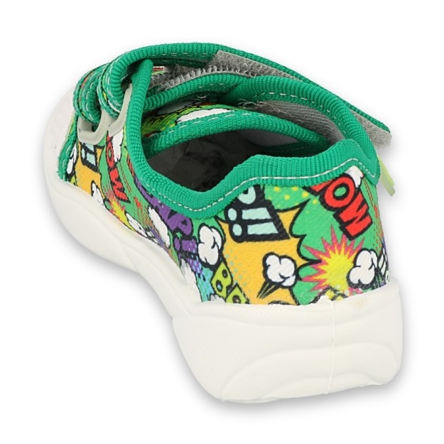 Flippers infantis de Befado para Velcro 907p122 Green verde 2