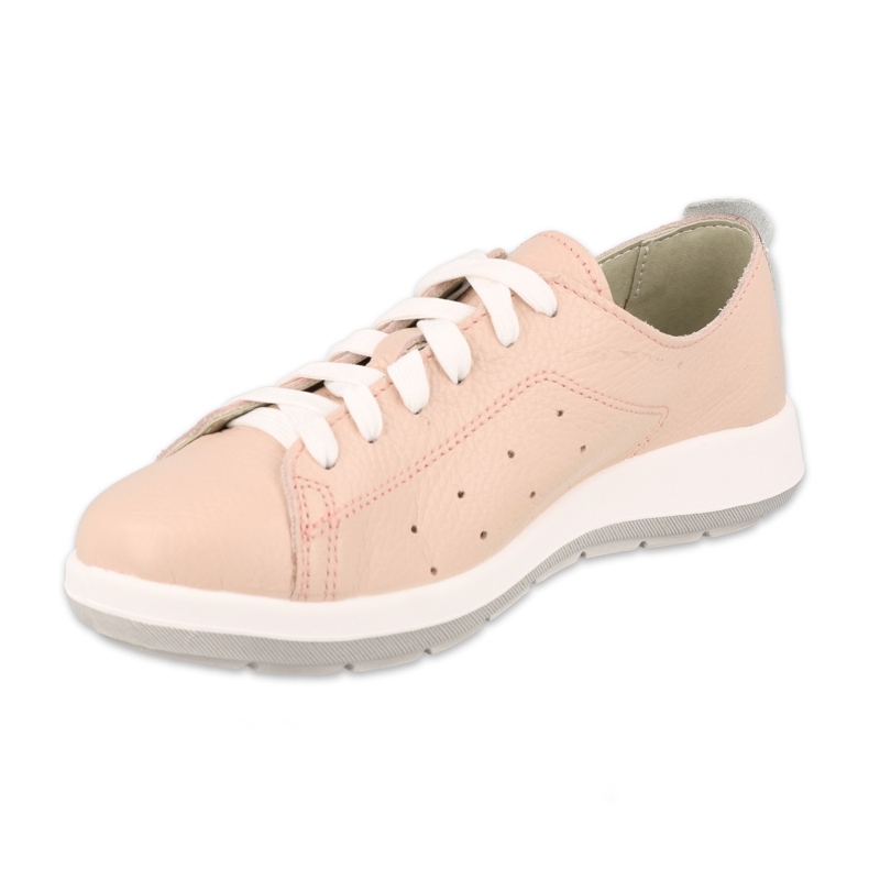 Sapatos femininos baixos Befado 156D012 rosa 2