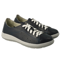 Sapatos femininos baixos Befado 156D011 azul 1