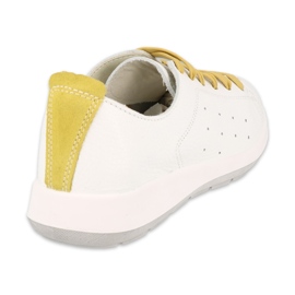 Sapatos femininos baixos Befado 156D010 branco 2