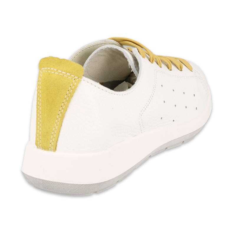 Sapatos femininos baixos Befado 156D010 branco 2