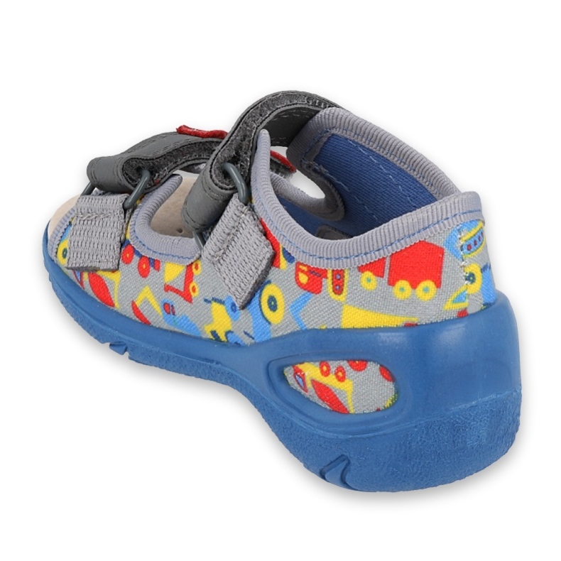 Sapatos infantis Befado pu 065P162 azul cinza multicolorido 1