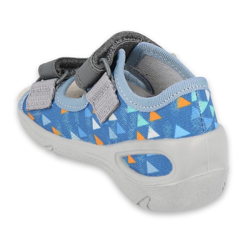 Sapatos infantis Befado pu 065P158 azul cinza 2